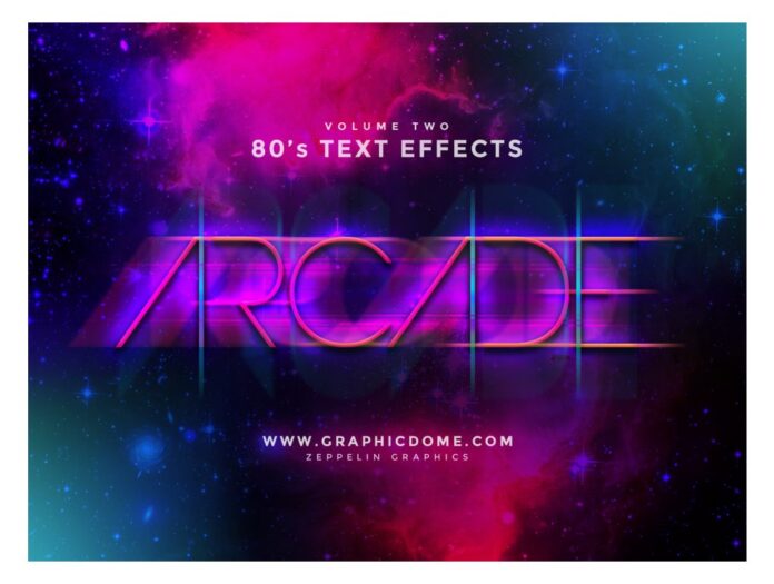 Hiệu ứng chữ retro 80s