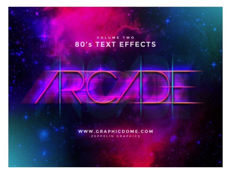 Hiệu ứng chữ retro 80s