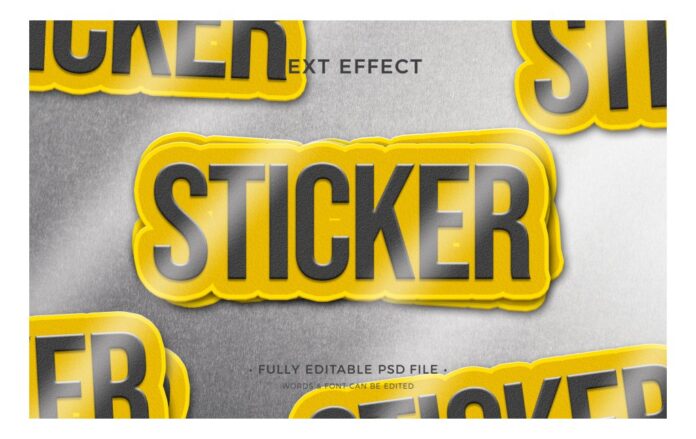 Hiệu ứng chữ Sticker PSD