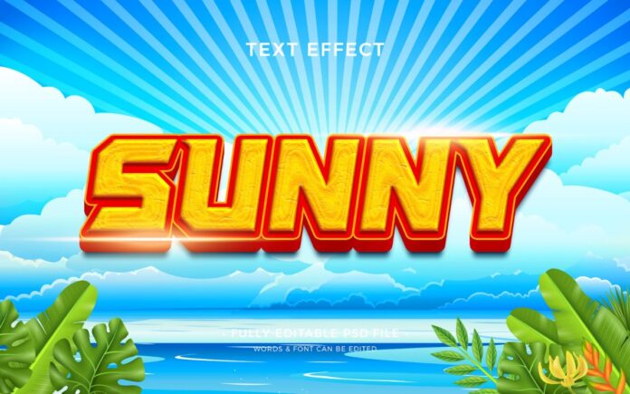 Hiệu ứng chữ Sunny rực rỡ