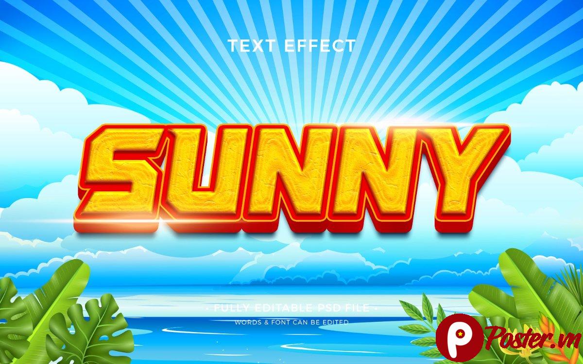Hiệu ứng chữ Sunny rực rỡ