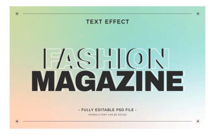Hiệu ứng chữ tạp chí thời trang
