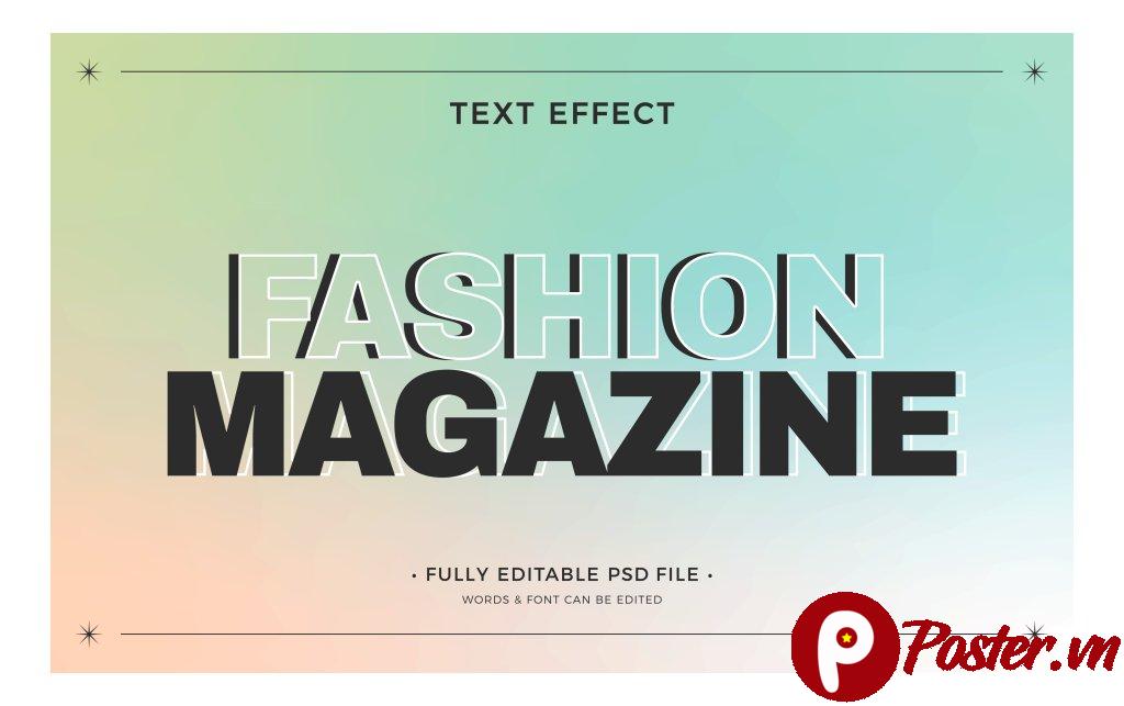 Hiệu ứng chữ tạp chí thời trang