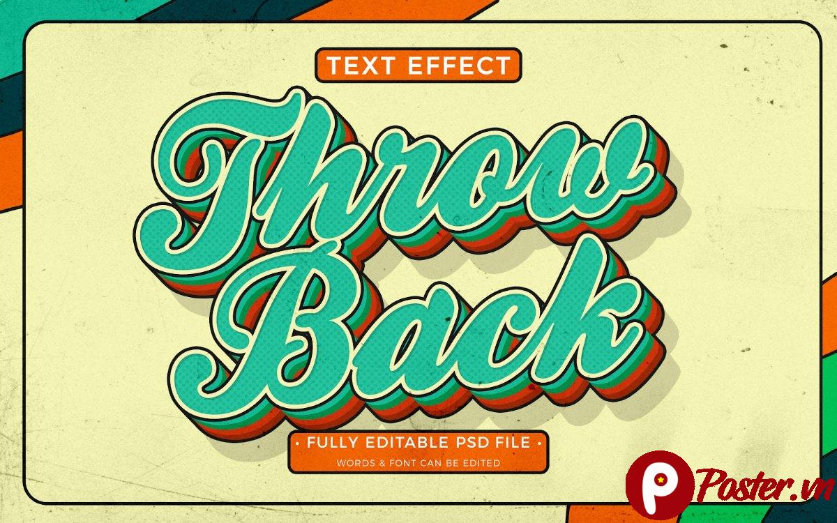Hiệu ứng chữ Throwback Retro