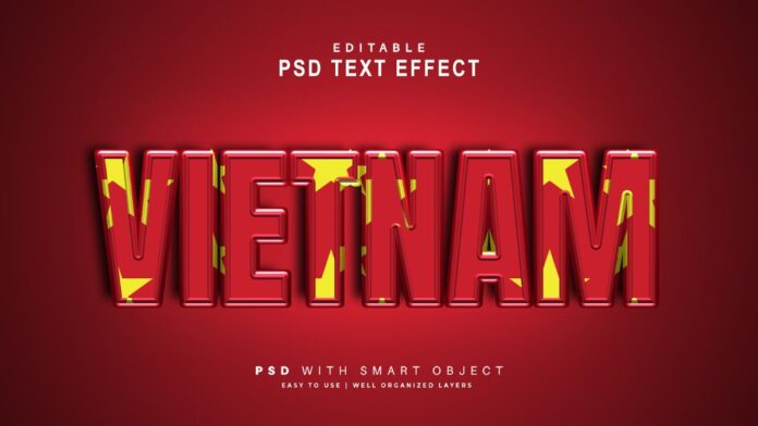 Hiệu ứng chữ Vietnam PSD