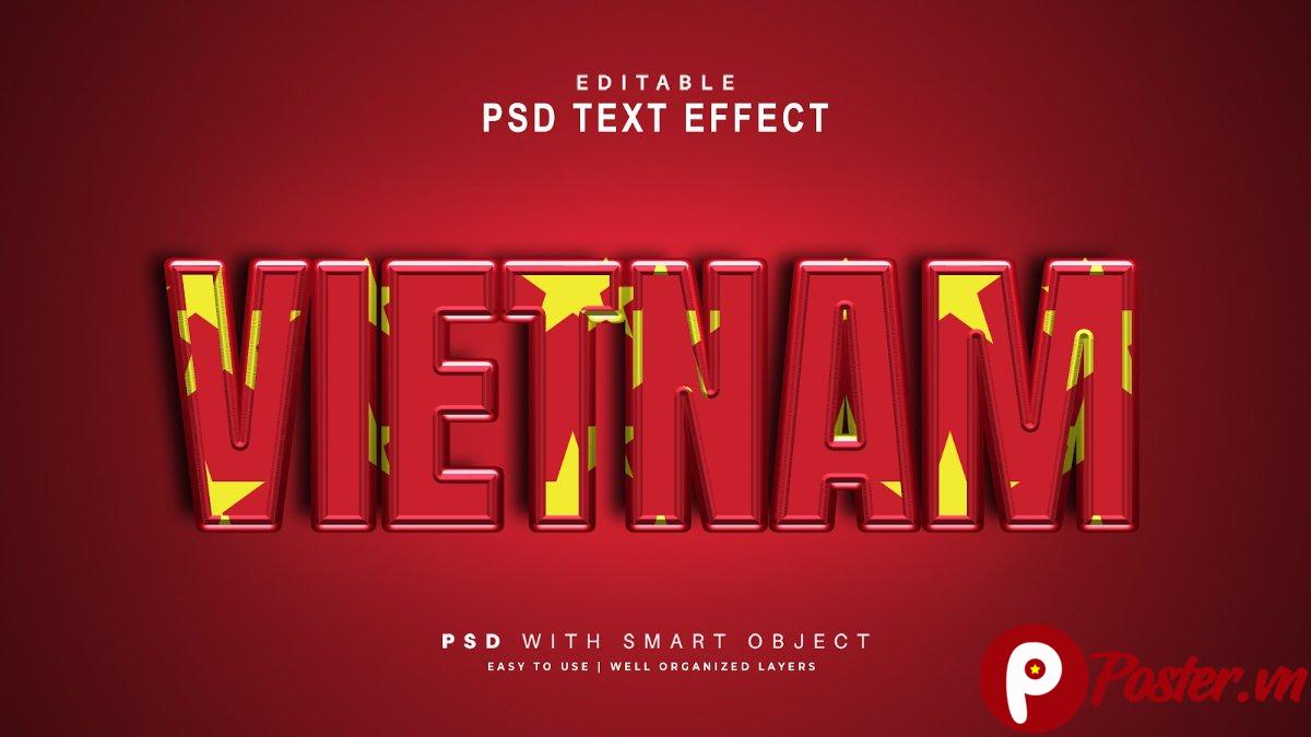 Hiệu ứng chữ Vietnam PSD