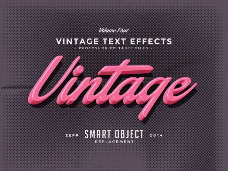 Hiệu ứng chữ vintage 002