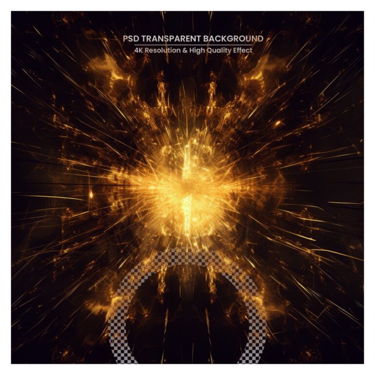 Hiệu ứng pháo hoa vàng PSD