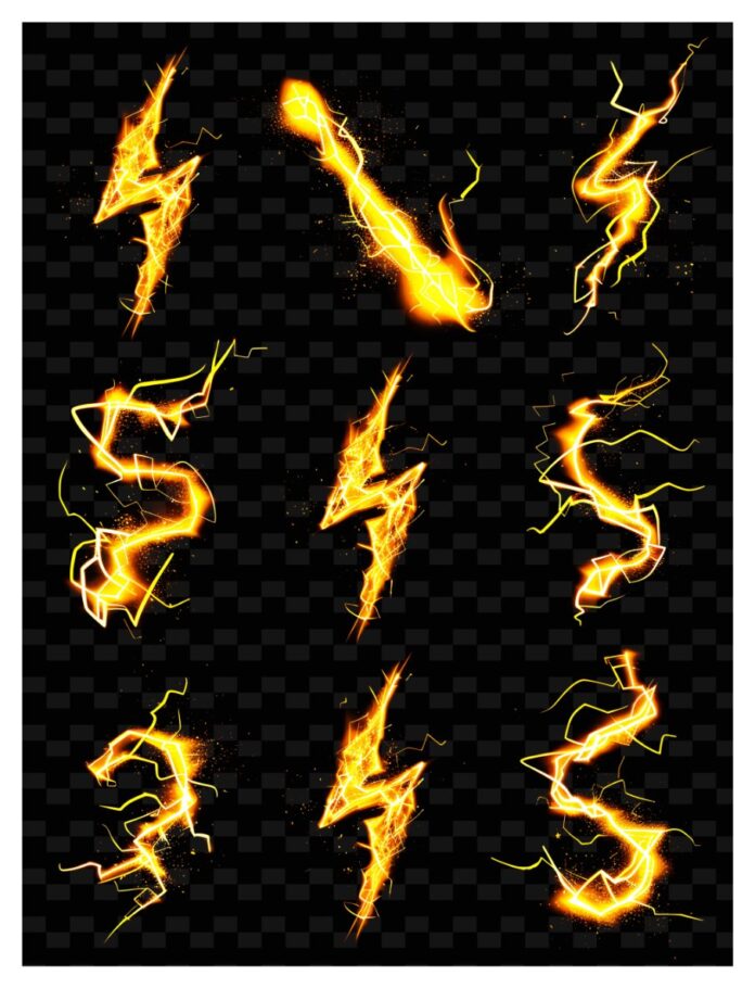 Hiệu ứng tia sét vector