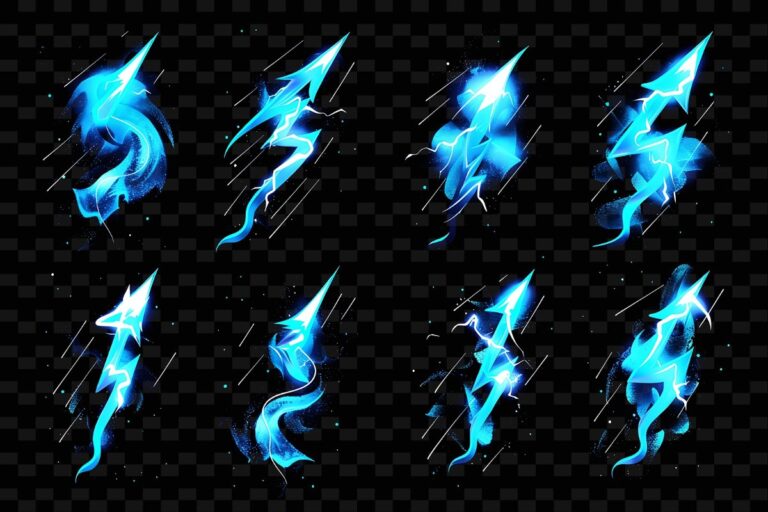 Hiệu ứng tia sét xanh vector