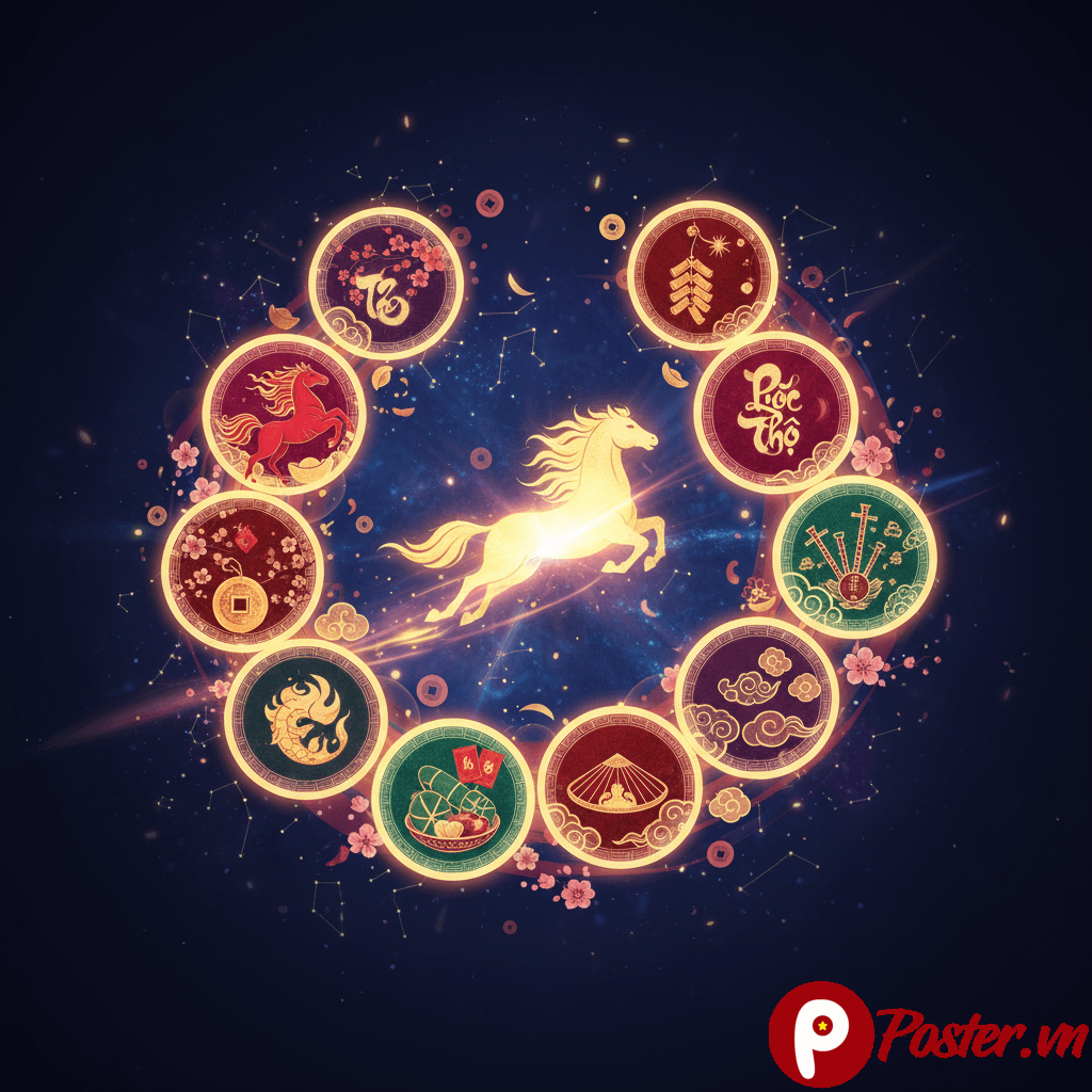 Bộ sưu tập avatar Tết 2026 rực rỡ sắc xuân với hoa mai, hoa đào, linh vật Bính Ngọ và phong bao lì xì, mang đến may mắn và tài lộc cho năm mới.