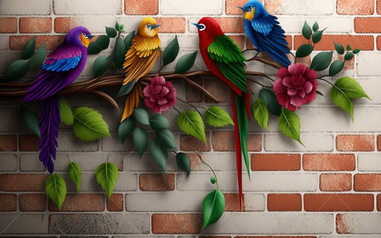 Hình ảnh đàn chim đầy màu sắc