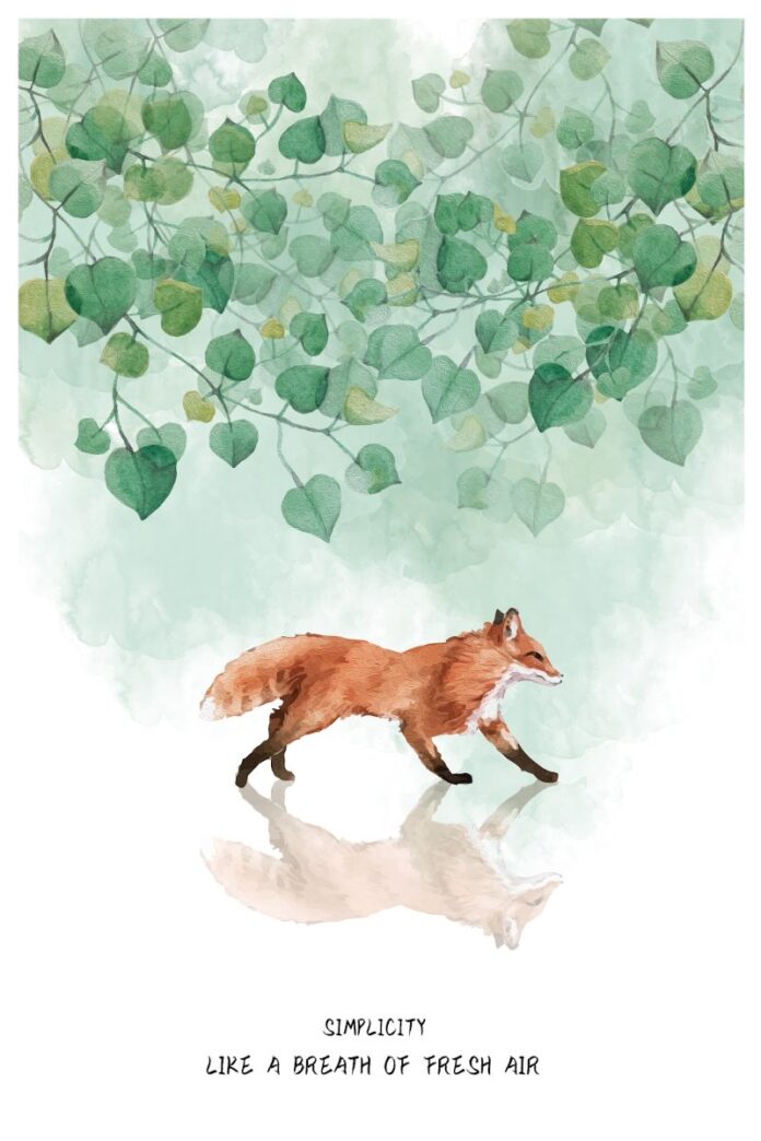 Hình ảnh hồ ly đơn giản