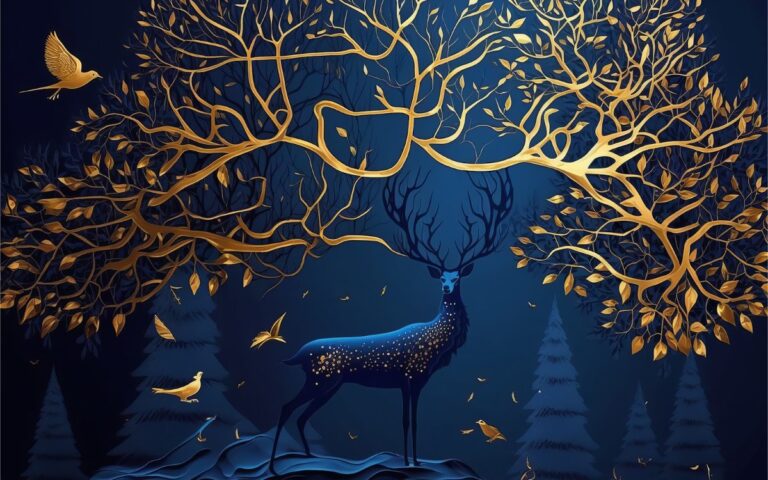 Hình ảnh hươu vàng đêm