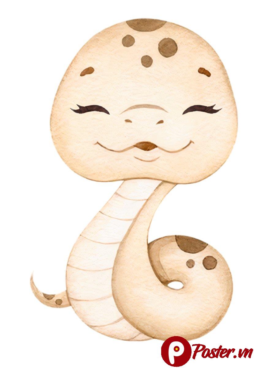 Rắn con hoạt hình dễ thương