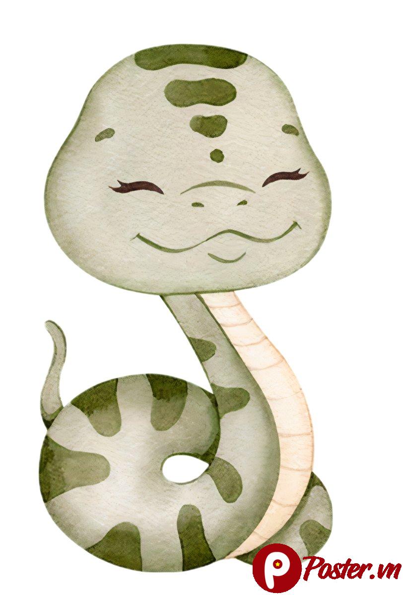 Rắn con hoạt hình dễ thương