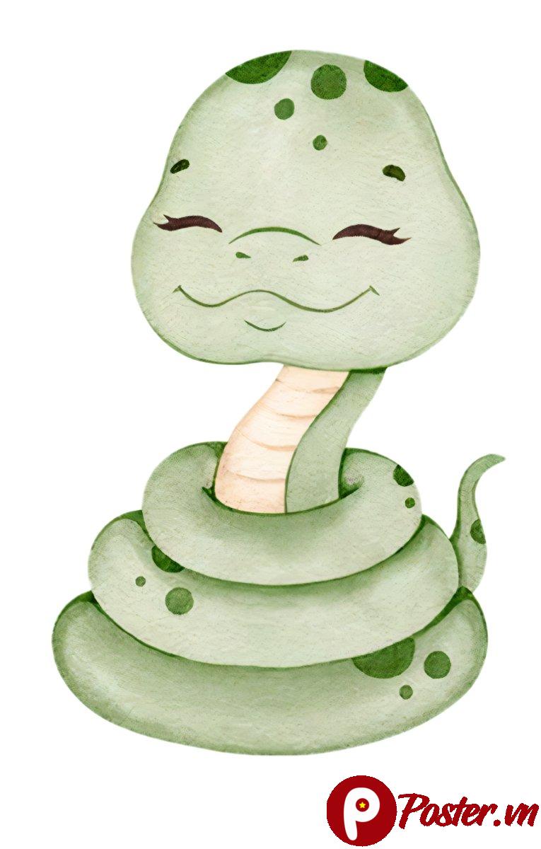 Rắn hoạt hình dễ thương