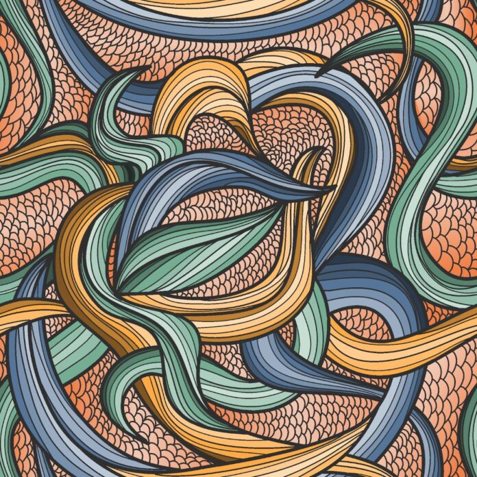 Họa tiết đường cong trừu tượng