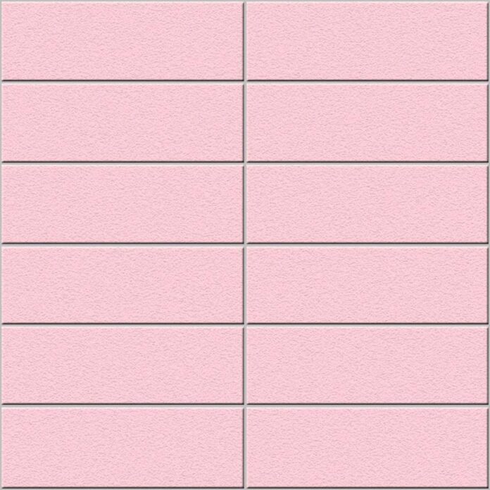 Họa tiết gạch 3D màu hồng pastel, thiết kế tối giản, liền mạch, hiệu ứng nổi khối chân thực.