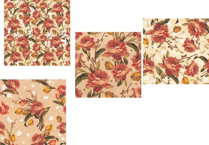 Họa tiết hoa cổ điển vector