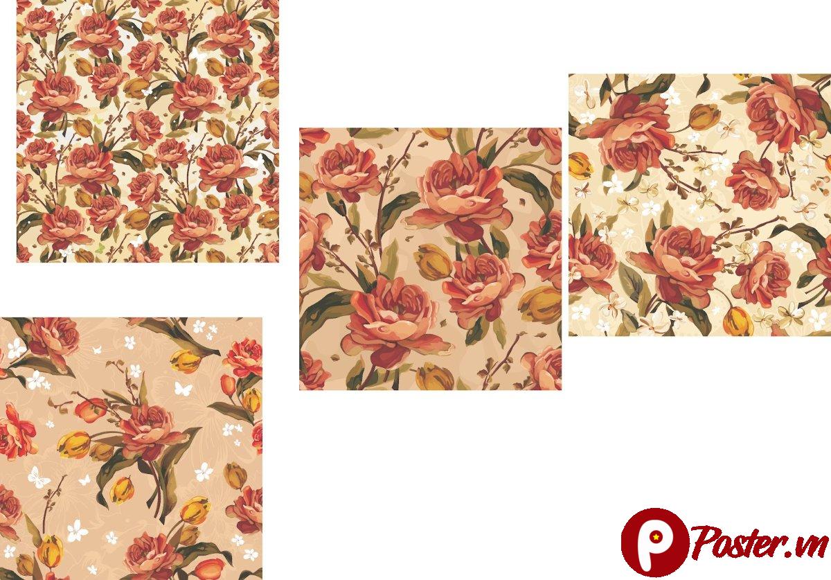 Họa tiết hoa cổ điển vector