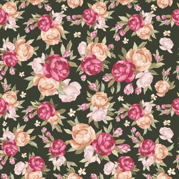 Họa tiết hoa mẫu đơn đẹp