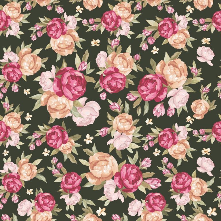 Họa tiết hoa mẫu đơn đẹp