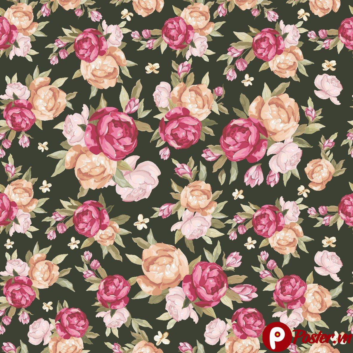 Họa tiết hoa mẫu đơn đẹp