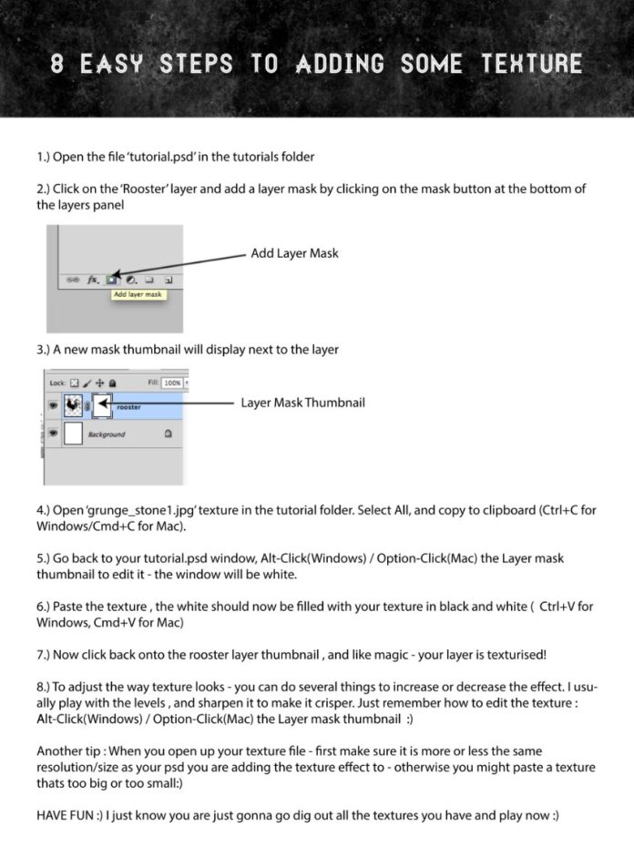 Hướng dẫn thêm texture Photoshop
