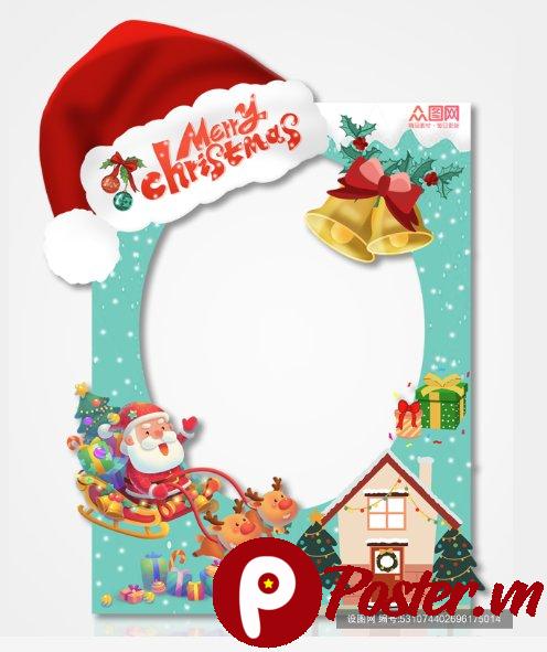 Khung ảnh Giáng Sinh Noel Vector