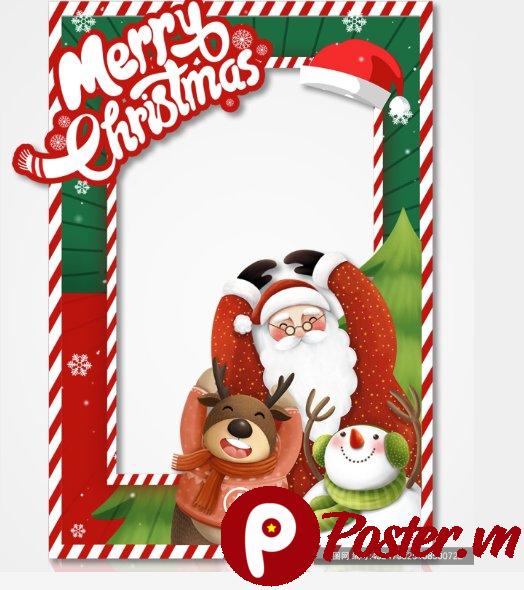 Khung ảnh Giáng Sinh Noel vector