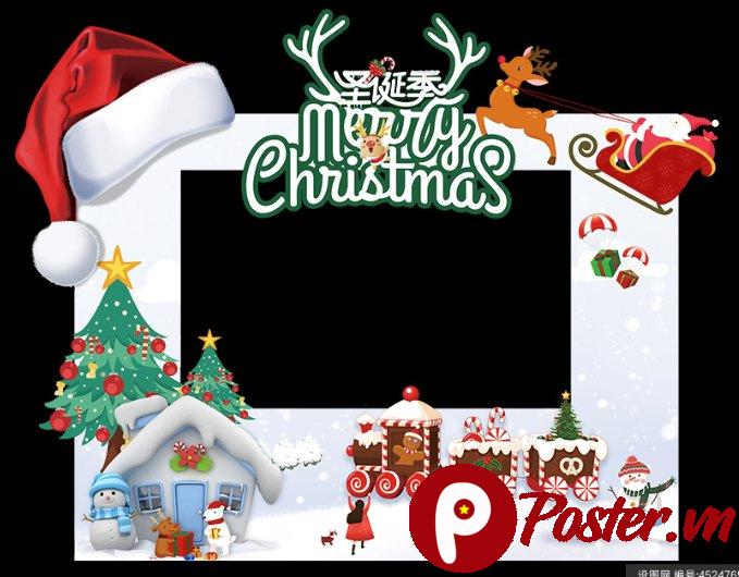 Khung ảnh Giáng Sinh vector