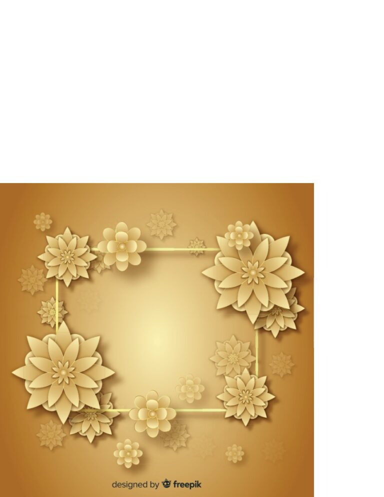 Khung hoa vàng sang trọng vector
