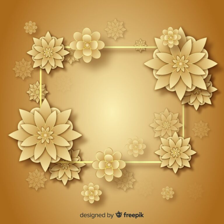 Khung hoa vàng vector sang trọng