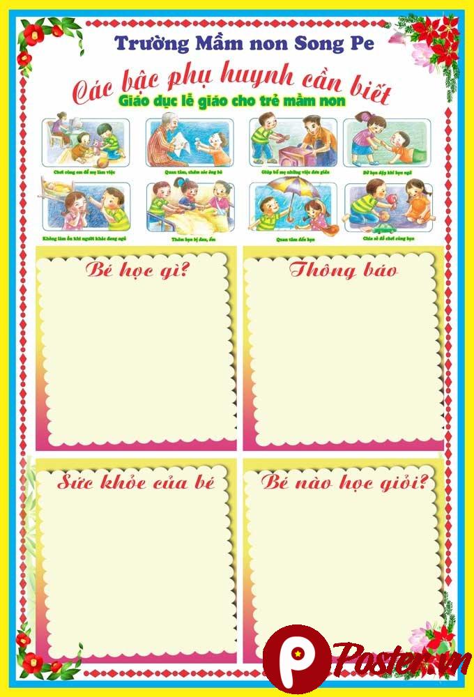 Lịch sinh hoạt trường mầm non - Chi tiết 4