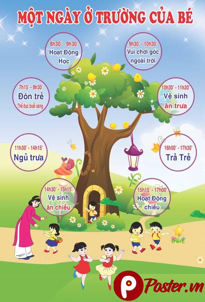 Lịch sinh hoạt trường mầm non