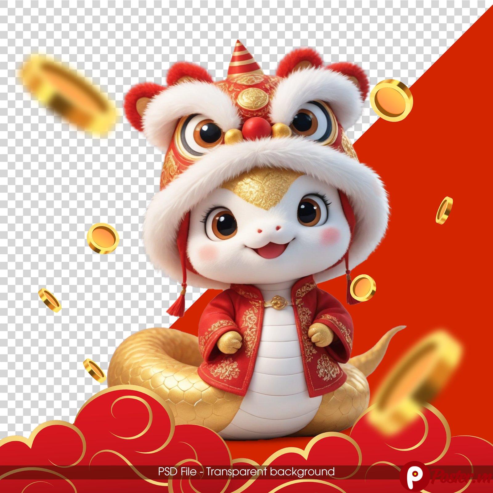 Linh Vật Tết 3D Chibi Đáng Yêu File PSD