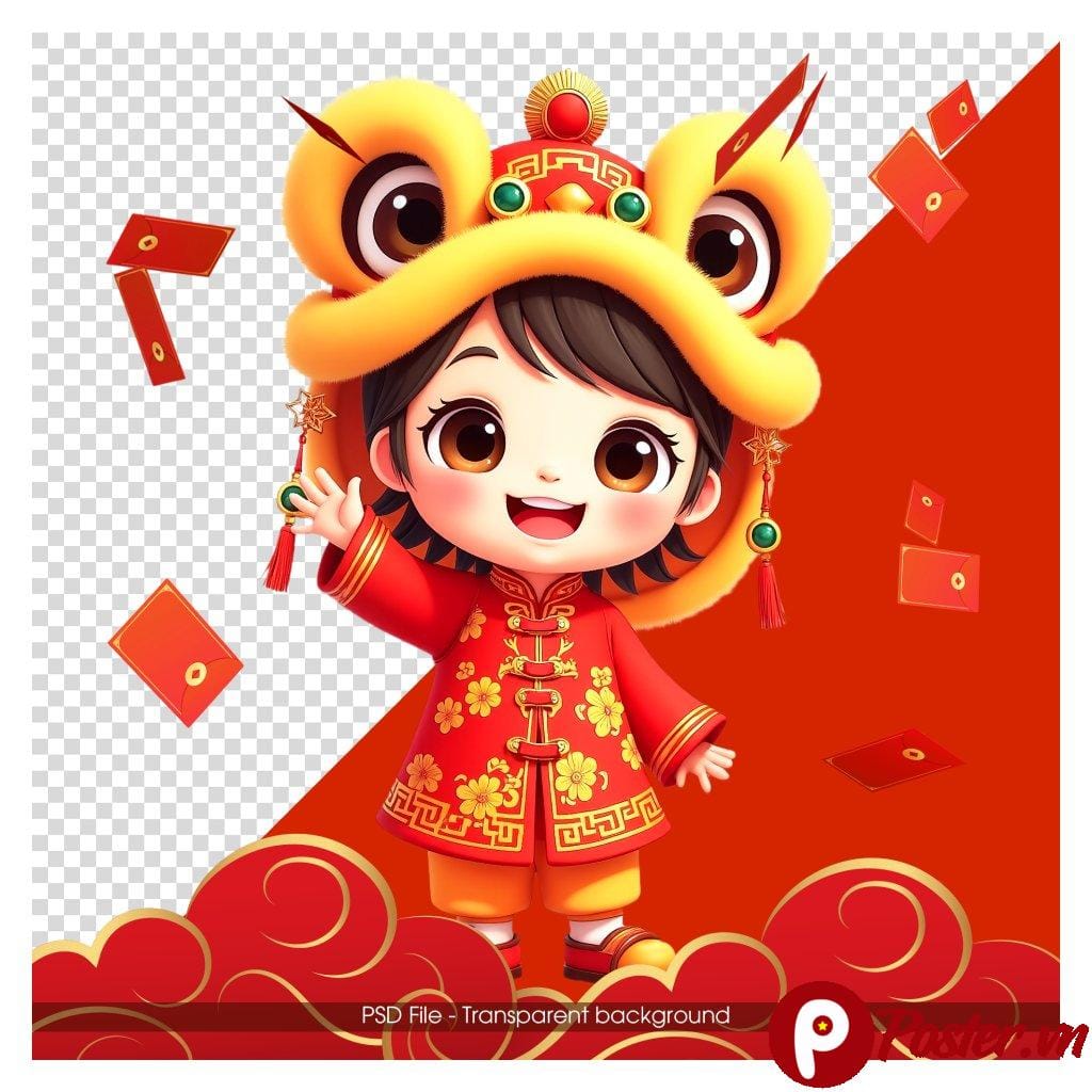 Linh Vật Tết 3D Chibi Đáng Yêu File PSD - 1uEOTCwInZoGkJwwqgO7X2IiQTtATDyes