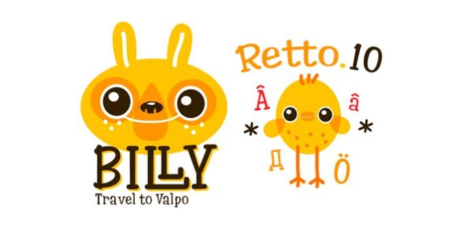 Logo con thỏ và con gà dễ thương