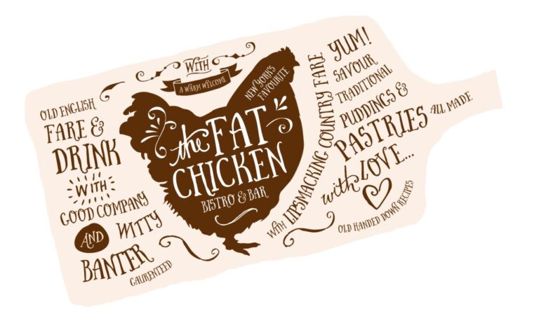 Logo The Fat Chicken Vector