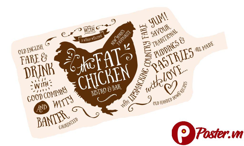 Logo The Fat Chicken Vector