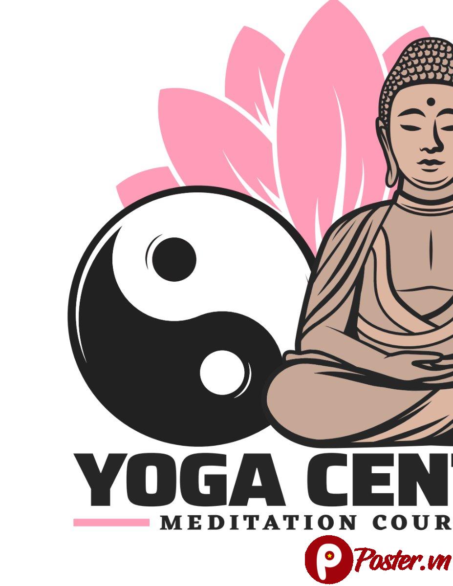 Logo Yoga Thiền Định Vector