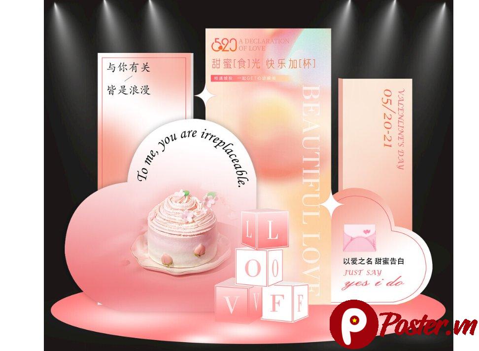Backdrop Valentine 520 lãng mạn