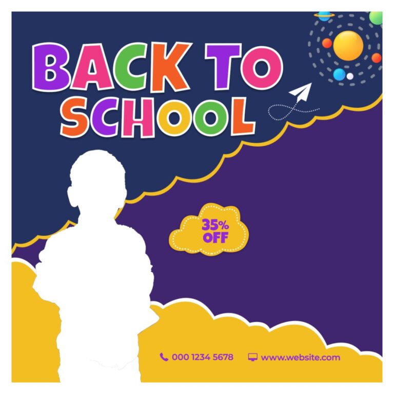 Banner Back To School giảm giá 35%