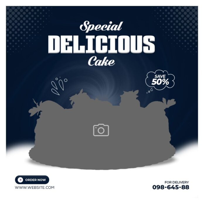 Banner bánh ngọt giảm giá 50%