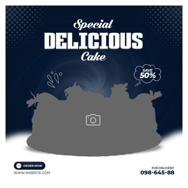 Banner bánh ngọt giảm giá 50%