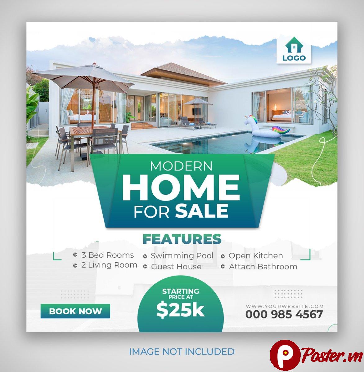 Banner bất động sản hiện đại