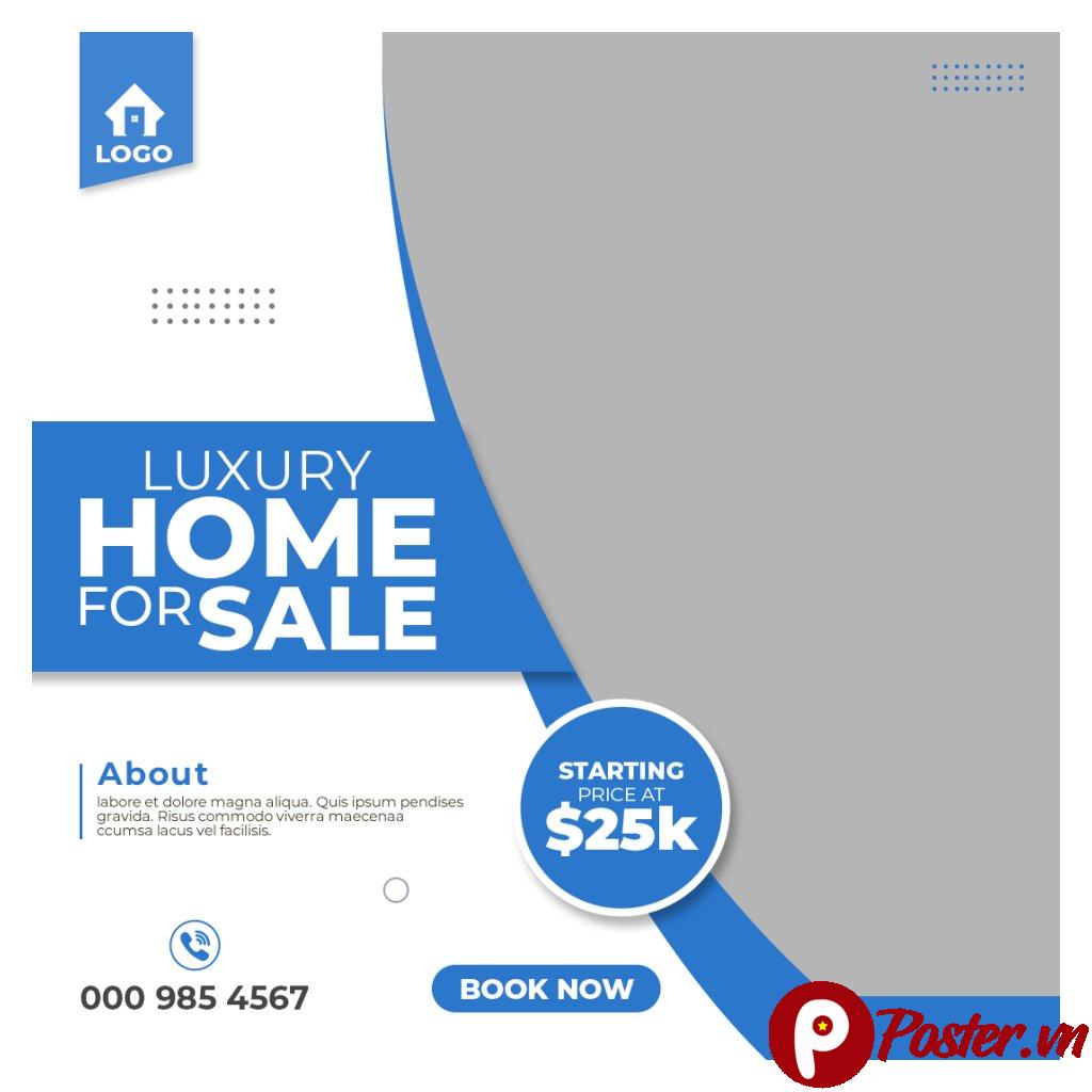 Mẫu banner bất động sản vector