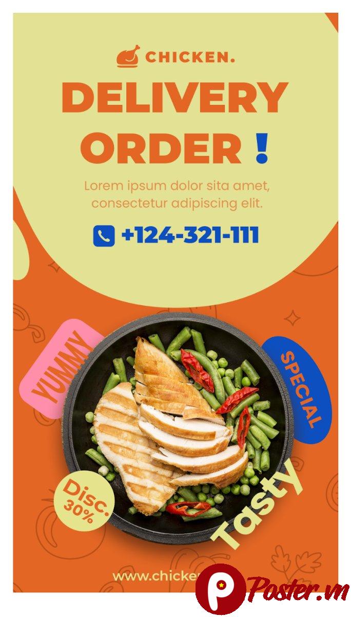 Banner đặt gà giao tận nơi