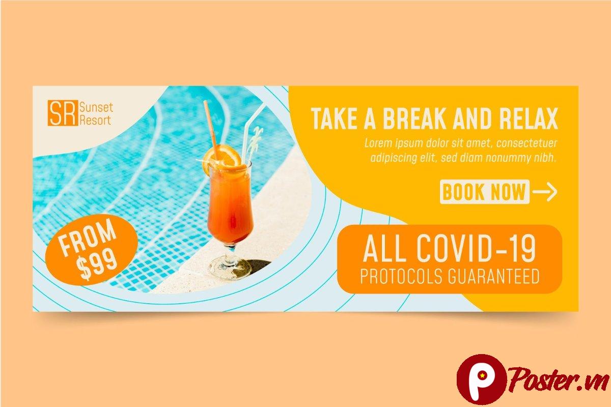 Banner du lịch nghỉ dưỡng